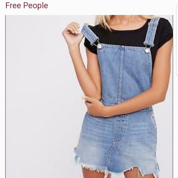 Free People Dresses & Skirts - *SOLD*SOLD* Free People Distressed Denim Jumper